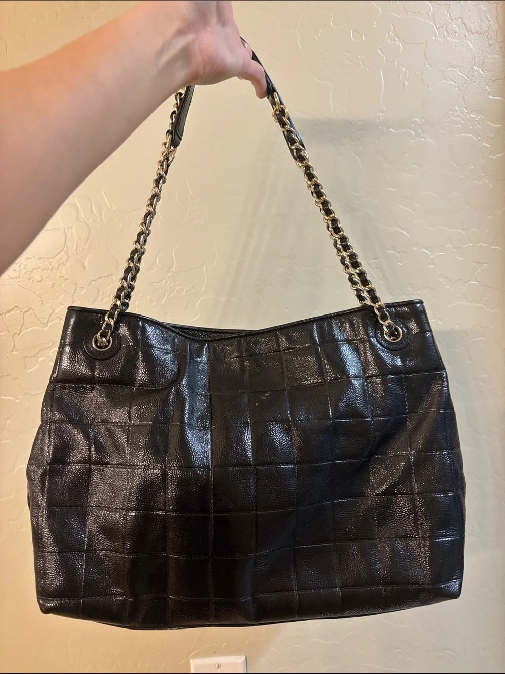 Tory Burch Black Quilted Leather Chain-Handle Shoulder Bag